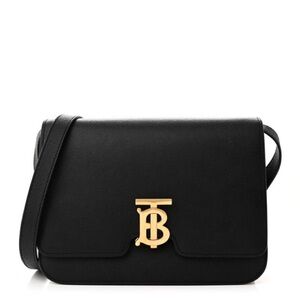 Burberry Medium TB Bag Black Grained Calfskin